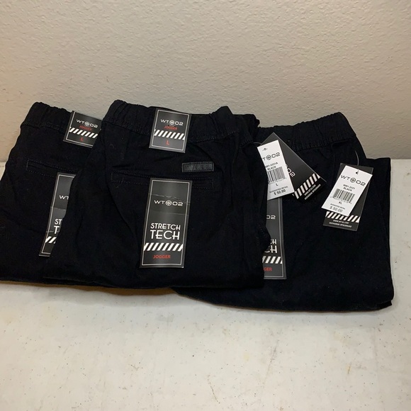 Men’s WT02 Jogger Sweatpants Black Fitted Size Large & Extra Large new with tags - Picture 3 of 6